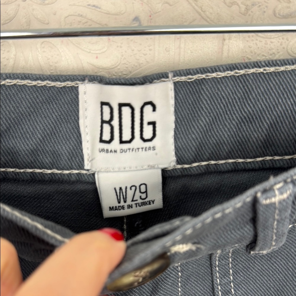 BDG Urban Outfitters‎ Navy Wide Leg Cargo Pants Utility Utilitarian 29 - Picture 4 of 6